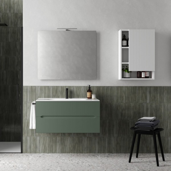 EASY CANNETTO EC07CS VERDE BOSCO - Долен MDF шкаф за баня, зелен